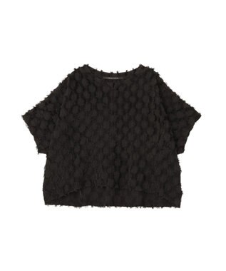 YECCA VECCA ジャガードフリンジブラウス Black