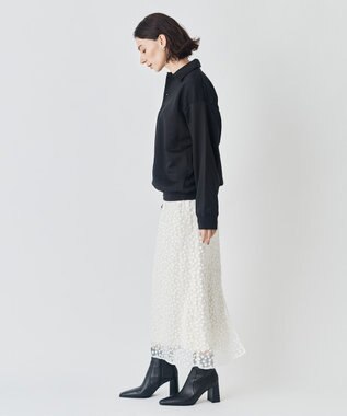 UNFILO MENS 【男女兼用】ナイロン裏毛 ポロ ブラック