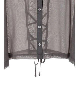 Green Parks ＥＧＯＩＳＴ　短丈シアーシャツ Charcoal Gray