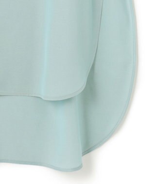 ICB 【WEB限定】 アセテートレーヨン ロングシャツ サックスブルー系