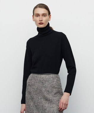 BEIGE， RIGNY / タートルネックニット Navy×Off Line