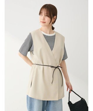 Green Parks 接触冷感　ベルト付きベスト Beige