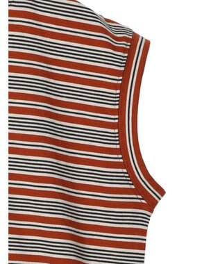 AMERICAN HOLIC マルチボーダーノースリーブカットプルオーバー Terracotta