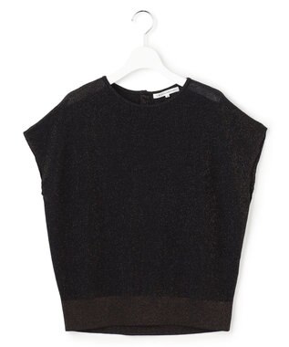 23区 【先行予約/WEB&一部店舗限定】クレープコットン アゼラメ ニット ブラック系