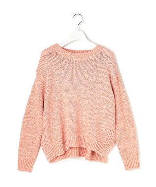 23区 L 【先行予約】コットンコードミックス クロップド ニット アプリコットミックス