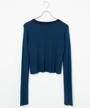 WEGO リバーシブルニットトップス ブルー