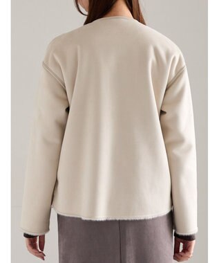 Te chichi リバーシブルファームートンブルゾン ベージュ