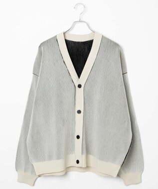 WEGO クリアライトリバーシブルカーディガン ホワイト