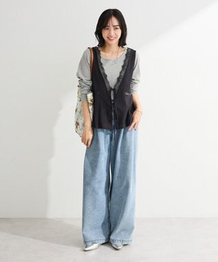 Green Parks バレエネックリブインナー Gray Mixture