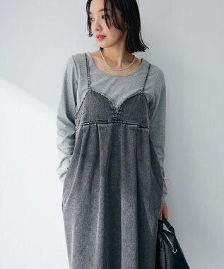 Green Parks バレエネックリブインナー Gray Mixture