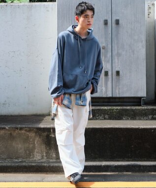 WEGO アシッドウォッシュバルーンパーカー ブルーその他