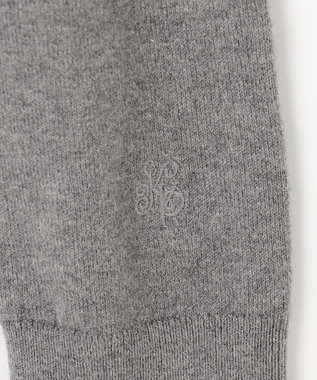 組曲 S 【加藤ローサさん着用】コットンカシミヤMIX刺繍入りニット ライトグレー系