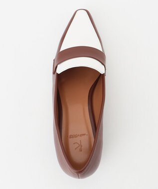 組曲 【22.5cm~24.5cm】バイカラーコンビローファー ダークブラウン系