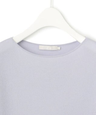 ICB 【洗える】 コットンアセテートシアー ニット ライラックグレー系