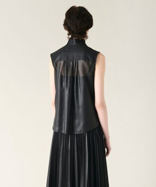 GRACE CONTINENTAL チンツボウタイノースリーブブラウス ブラック