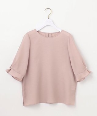 ANY SIS 【速乾・接触冷感】スムージーポリエステル クルーネック ブラウス ピンク