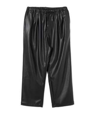 WEGO 【ユニセックス着用ITEM】合皮イージータックパンツ ブラック