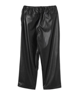 WEGO 【ユニセックス着用ITEM】合皮イージータックパンツ ブラック