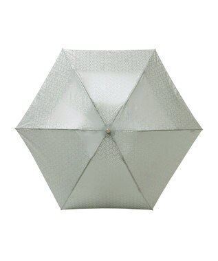 MOONBAT フルラ (FURLA) 折りたたみ傘 雨傘 ジャカード モノグラム ベア UV 軽量 グレー