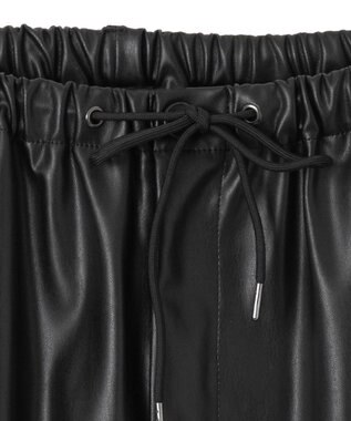 WEGO 【ユニセックス着用ITEM】合皮イージータックパンツ ブラック