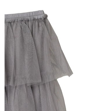 Green Parks ・ＥＬＥＮＣＡＲＥ　ＤＵＥ　ティアードラメチュールスカート Gray