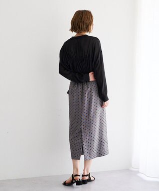 YECCA VECCA ドライタッチシアーバンドカラーシャツ Black