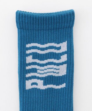 PW CIRCULUS 【MEN】WAVYロゴソックス ゴルフ ブルー系