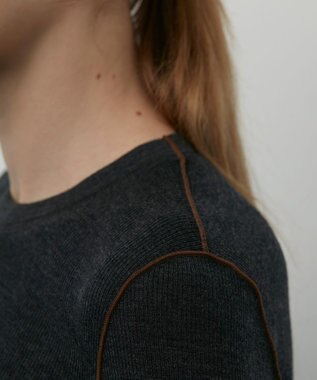 BEIGE， 【S-size】FORD / クルーネックトップス C.Gray×Brown