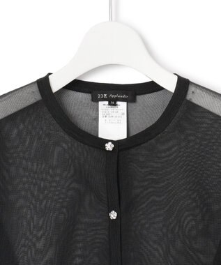 23区 L 【APPLAUDIR】グロッシードルマン カーディガン ブラック系