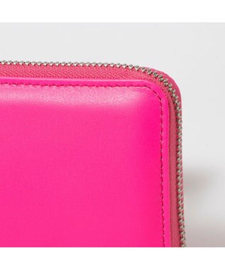 UNBILLION ペルケ perche / 蛍光レザーストラップ付き・ジャバラカードウォレット ピンク
