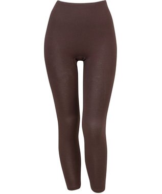 Wing あったかインナー オーガニックコットン混  やわらかくやさしい肌ざわり 【綿の贅沢オーガニック】 綿混 ボトム 足首丈 秋 冬 ER4831 ウイング／ワコール カカオ