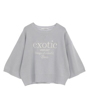 Green Parks ・ＥＬＥＮＣＡＲＥ　ＤＵＥ　ロゴ刺繍６分袖ニット Green