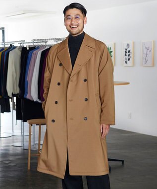 UNFILO MENS 【男女兼用】ウールライクトレンチコート ブラウン