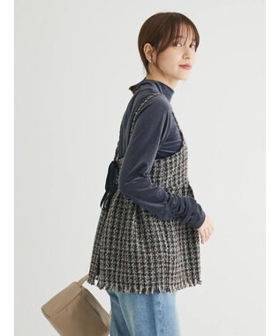 Green Parks ・ＥＬＥＮＣＡＲＥ　ＤＵＥ　ツイードバックリボンキャミ Brown