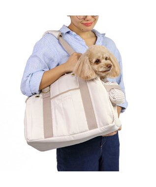 PET PARADISE ペットパラダイス キルティング キャリーバッグ 小型犬 M 約4～8㎏ ベージュ