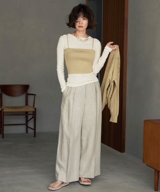 NAVE 【Nave・洗える】ガーゼフライス ロングスリーブ アイボリー系