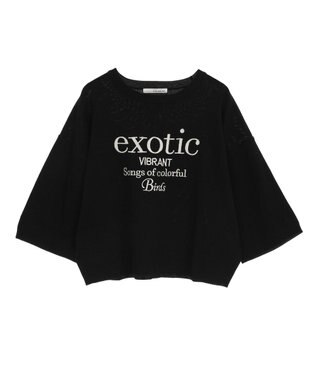 Green Parks ・ＥＬＥＮＣＡＲＥ　ＤＵＥ　ロゴ刺繍６分袖ニット Green