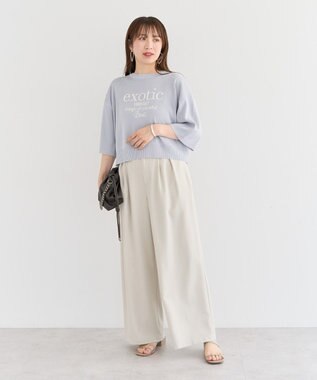 Green Parks ・ＥＬＥＮＣＡＲＥ　ＤＵＥ　ロゴ刺繍６分袖ニット Green