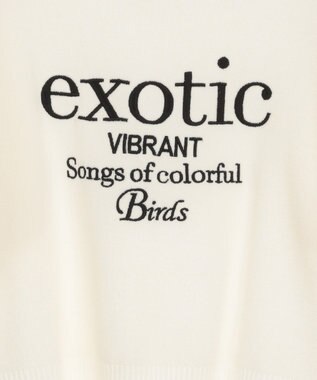 Green Parks ・ＥＬＥＮＣＡＲＥ　ＤＵＥ　ロゴ刺繍６分袖ニット Green