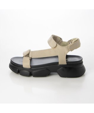 ing <ing>ボリュームソールスポーツサンダル ベージュ