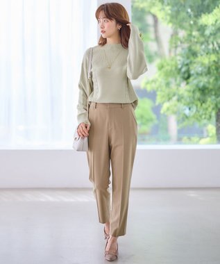 ANY SIS 【洗える】スフレボトルネック ニット ミントグリーン