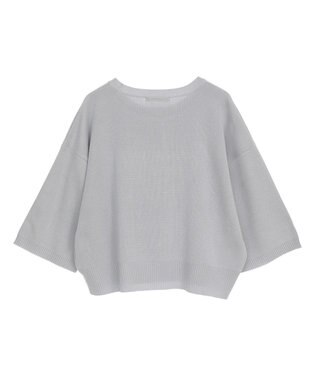 Green Parks ・ＥＬＥＮＣＡＲＥ　ＤＵＥ　ロゴ刺繍６分袖ニット Green