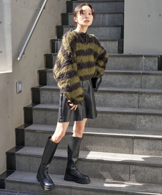 WEGO ファータッチボーダーショートプルオーバー グリーン