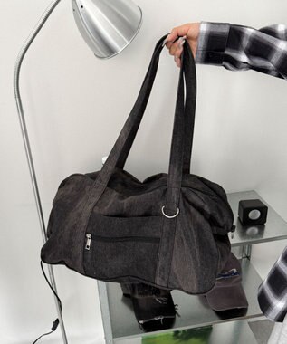 WEGO 2wayBIGボストンショルダー デニムブラック