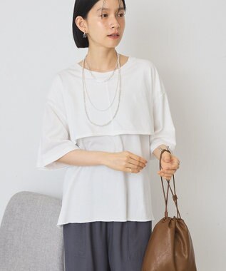 AMERICAN HOLIC レイヤード風加工Ｔシャツ Off White