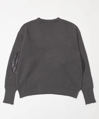WEGO エルボーパッチVネックプルオーバー グレー