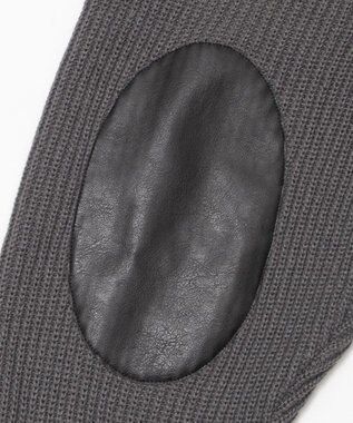 WEGO エルボーパッチVネックプルオーバー グレー