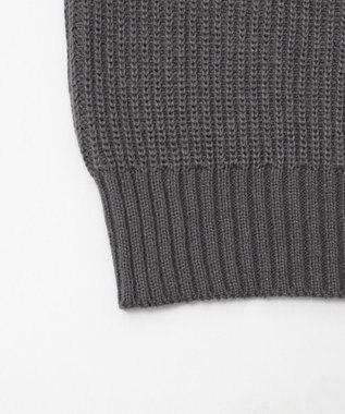 WEGO エルボーパッチVネックプルオーバー グレー