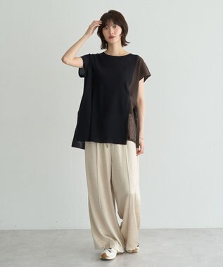 YECCA VECCA ビンテージサテンイージーワイドパンツ Light Beige