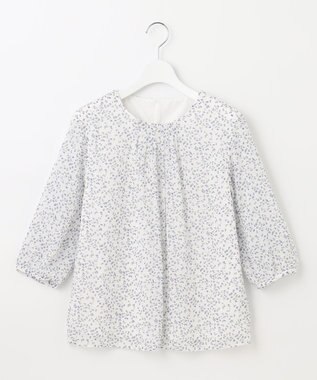 J.PRESS LADIES SMALL FLOWER プリント カットソー ブルー系5